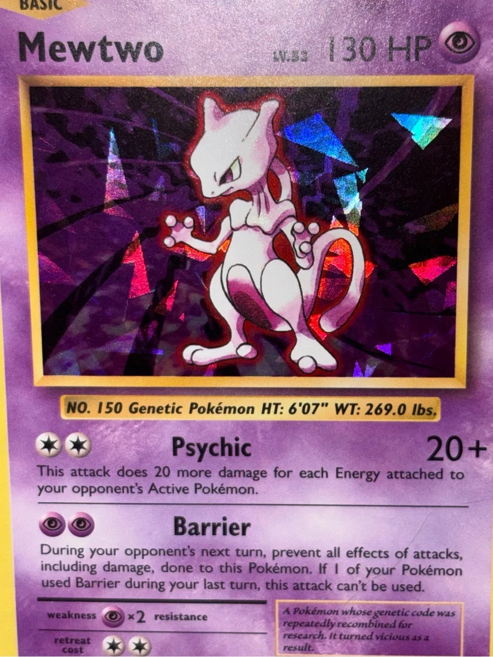 Mewtwo 51/108 XY Evolutions Cracked Ice Holo Rare Pokemon